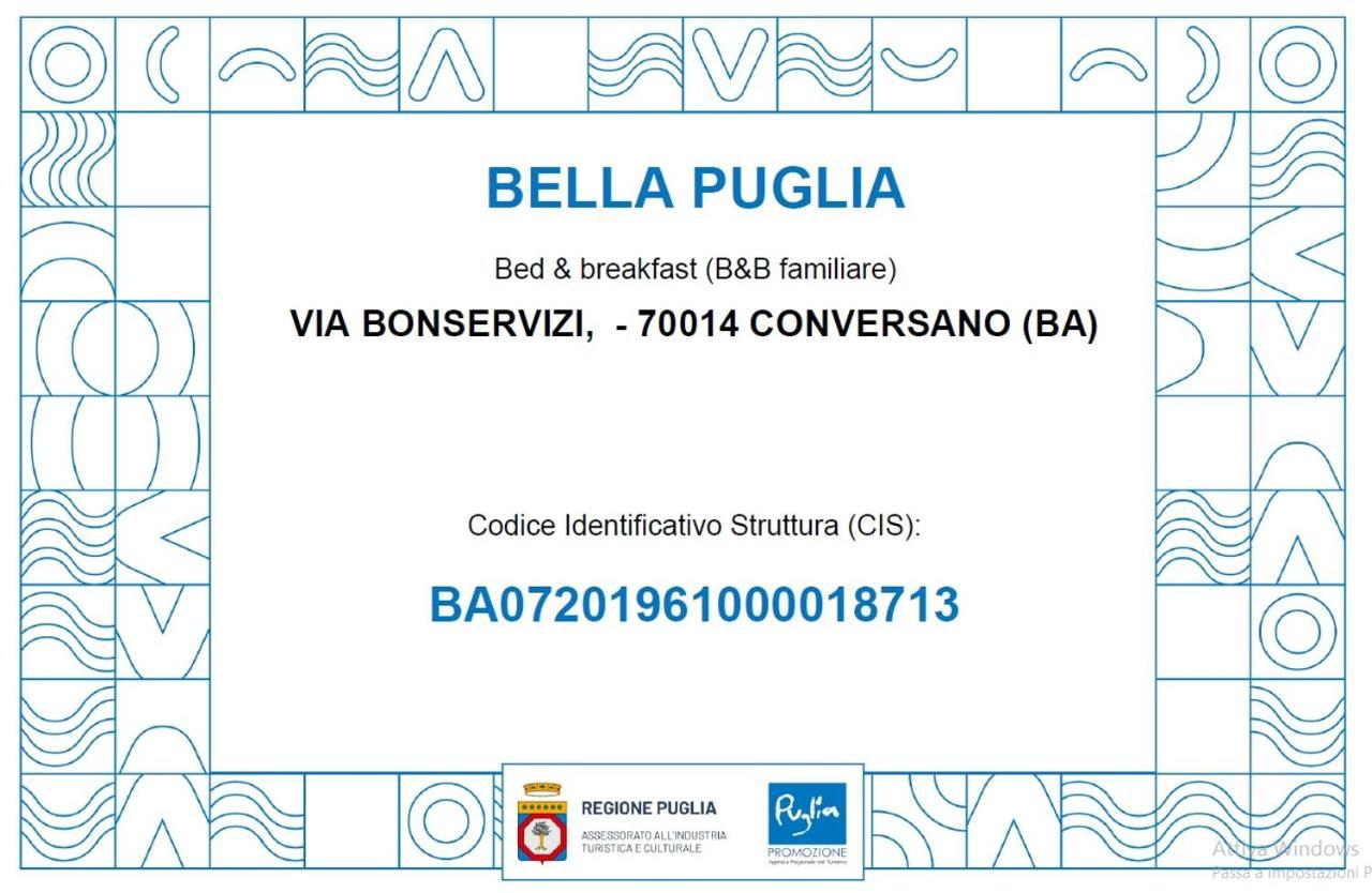 Bed and Breakfast Bella Puglia Conversano Exterior foto